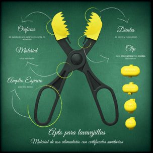 Pack utensilio multiusos con 4 moldes intercambiables color amarillo + 40 bandejas de conservación - La croquetera: patentado y fabricado en España