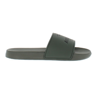 Armata di Mare Scarpe Ciabatta Uomo con Fascia Waves Logo AMU S24O561 Military Green