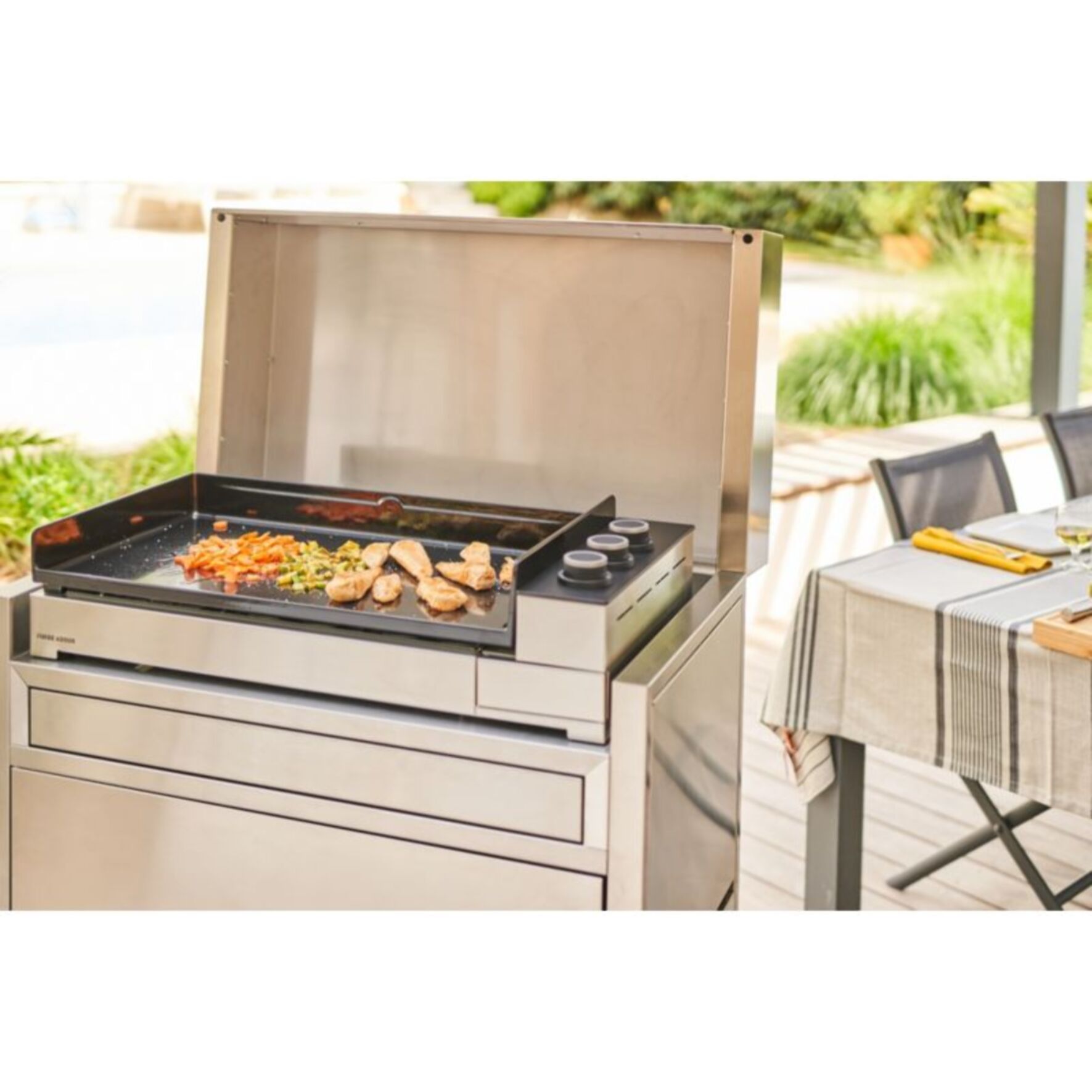 Couvercle plancha FORGE ADOUR CPIPC 75 pour chariot Premium 75