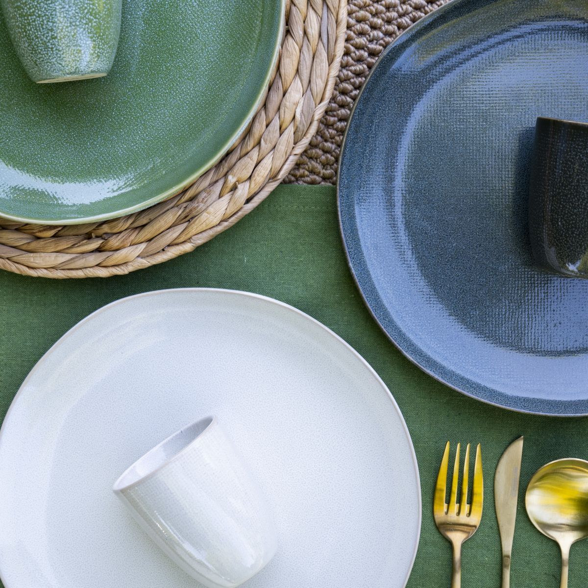 Lot de 6 grandes assiettes, MILA