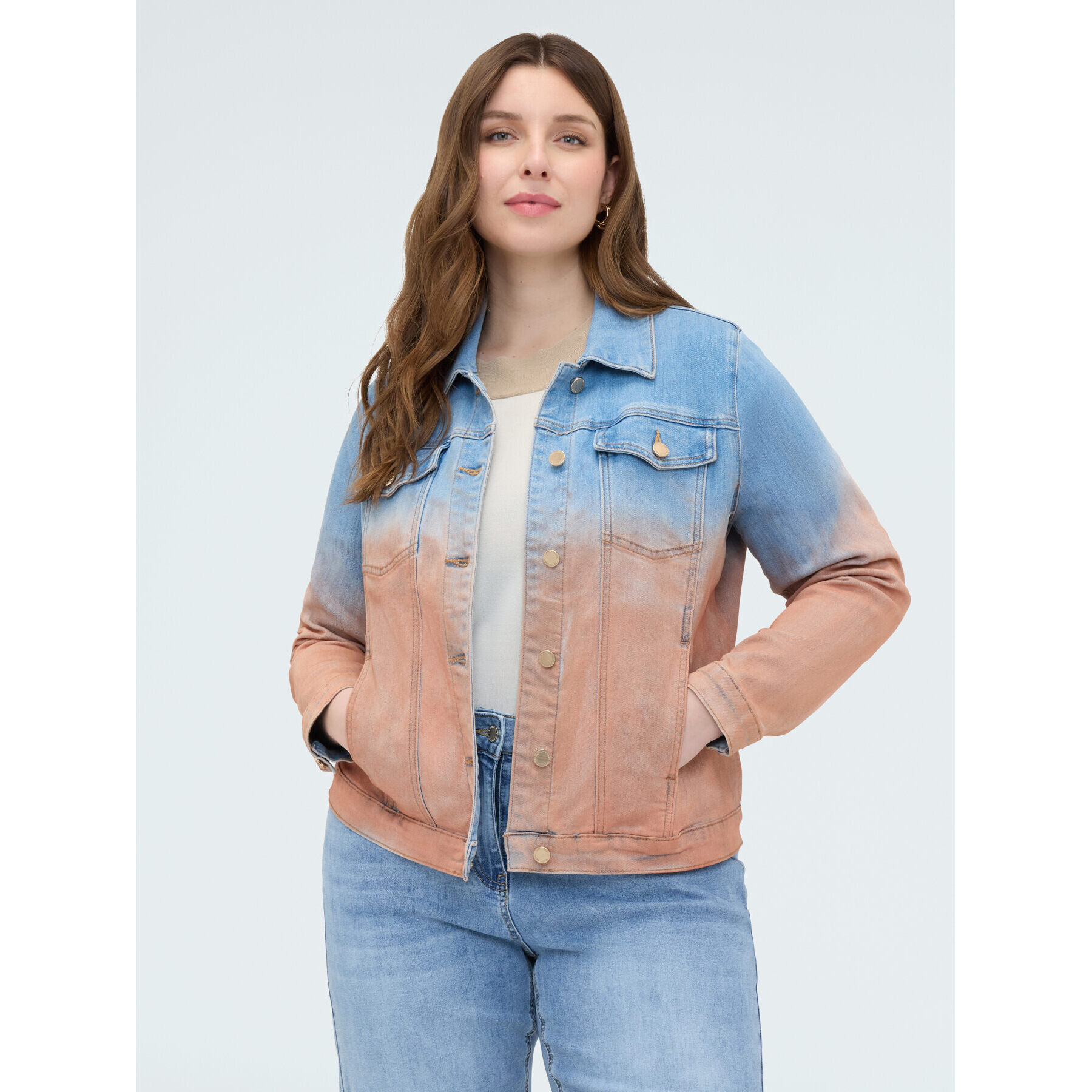 Fiorella Rubino - Giacca in denim dégradé - Azzurro