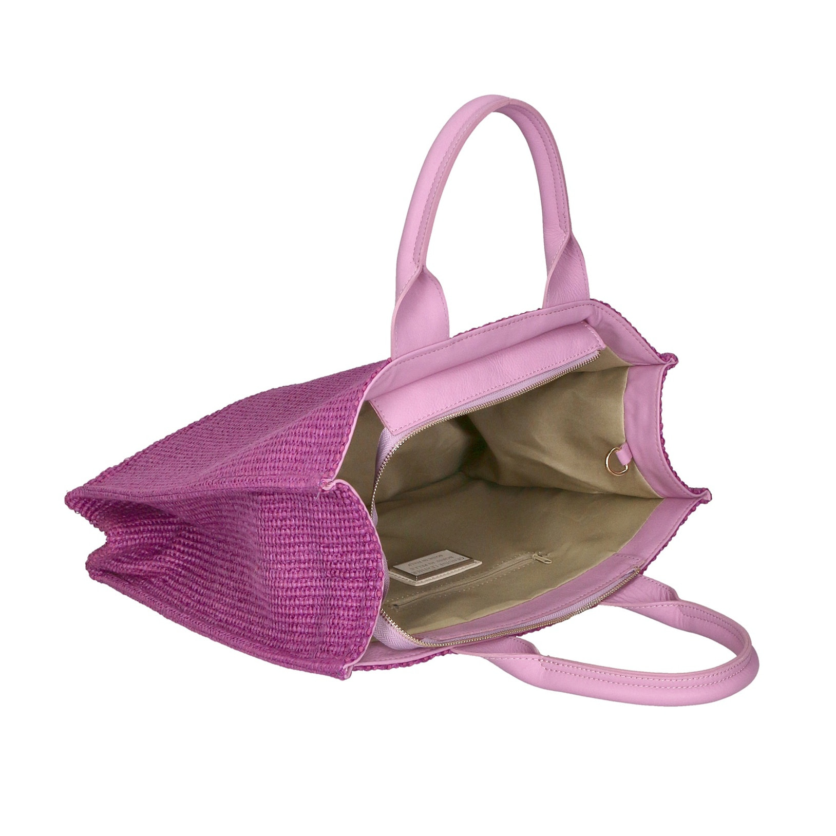 Borsa a mano da donna - Modello False - Misto pelle e tessuto - 31.0 x 41.5 x 15.5 cm