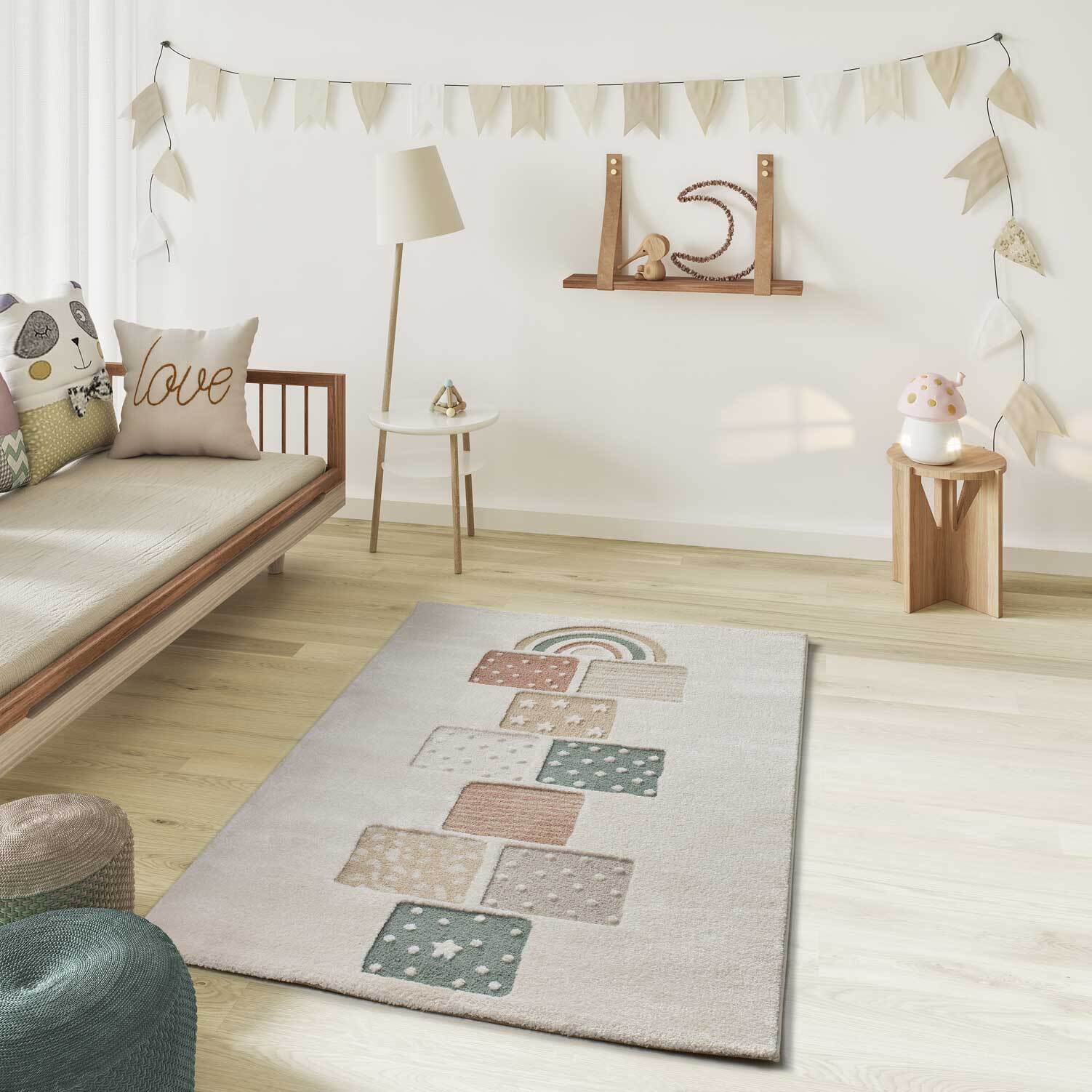 CLOWN Alfombra infantil con juegos infantiles, 120x170 cm