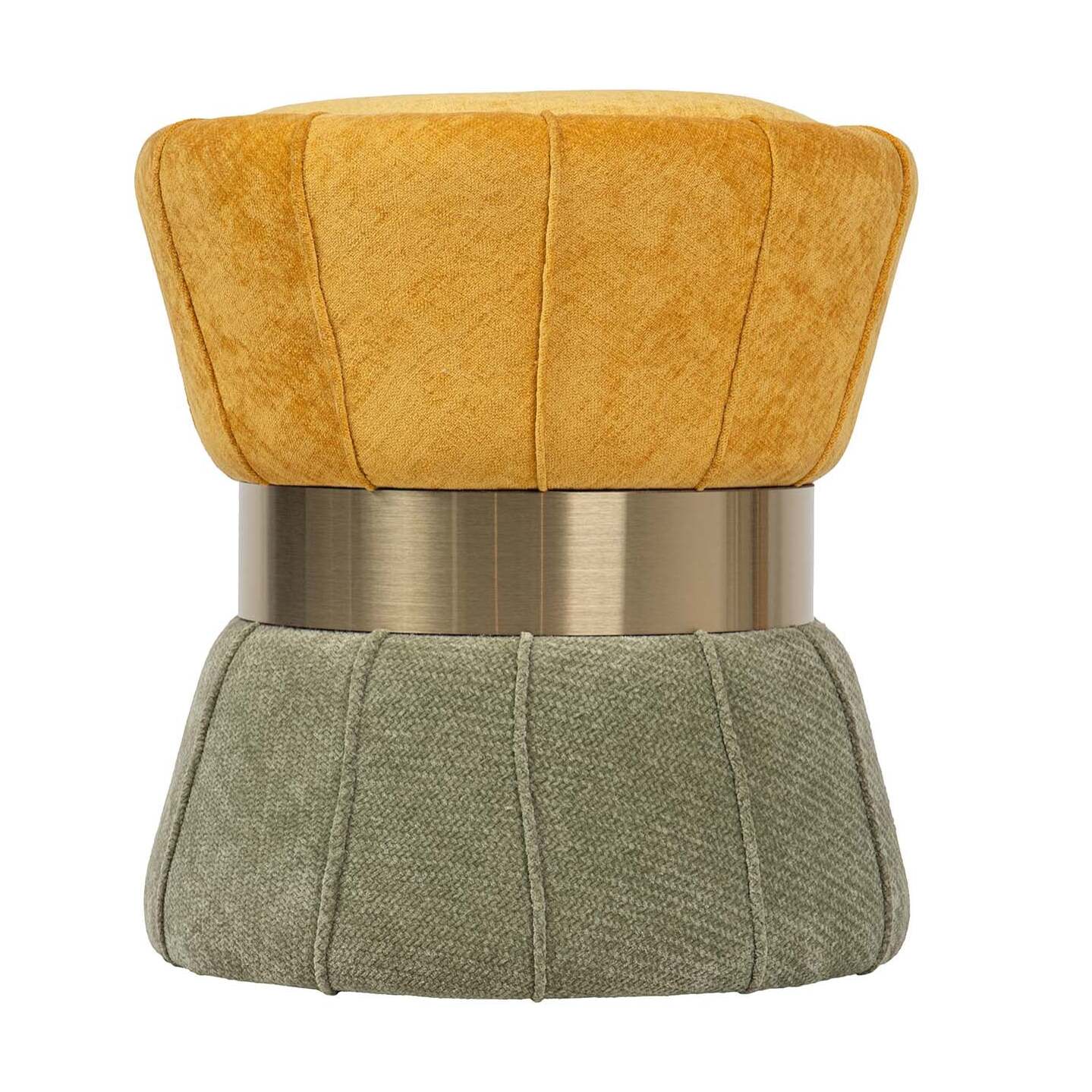 Puff Velvet Verde Amarillo 40x40x44 Cm