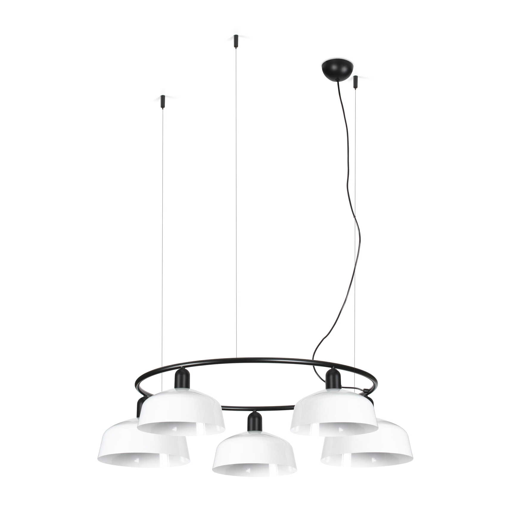 TATAWIN M métal 5L Lampe suspension circulaire blanche