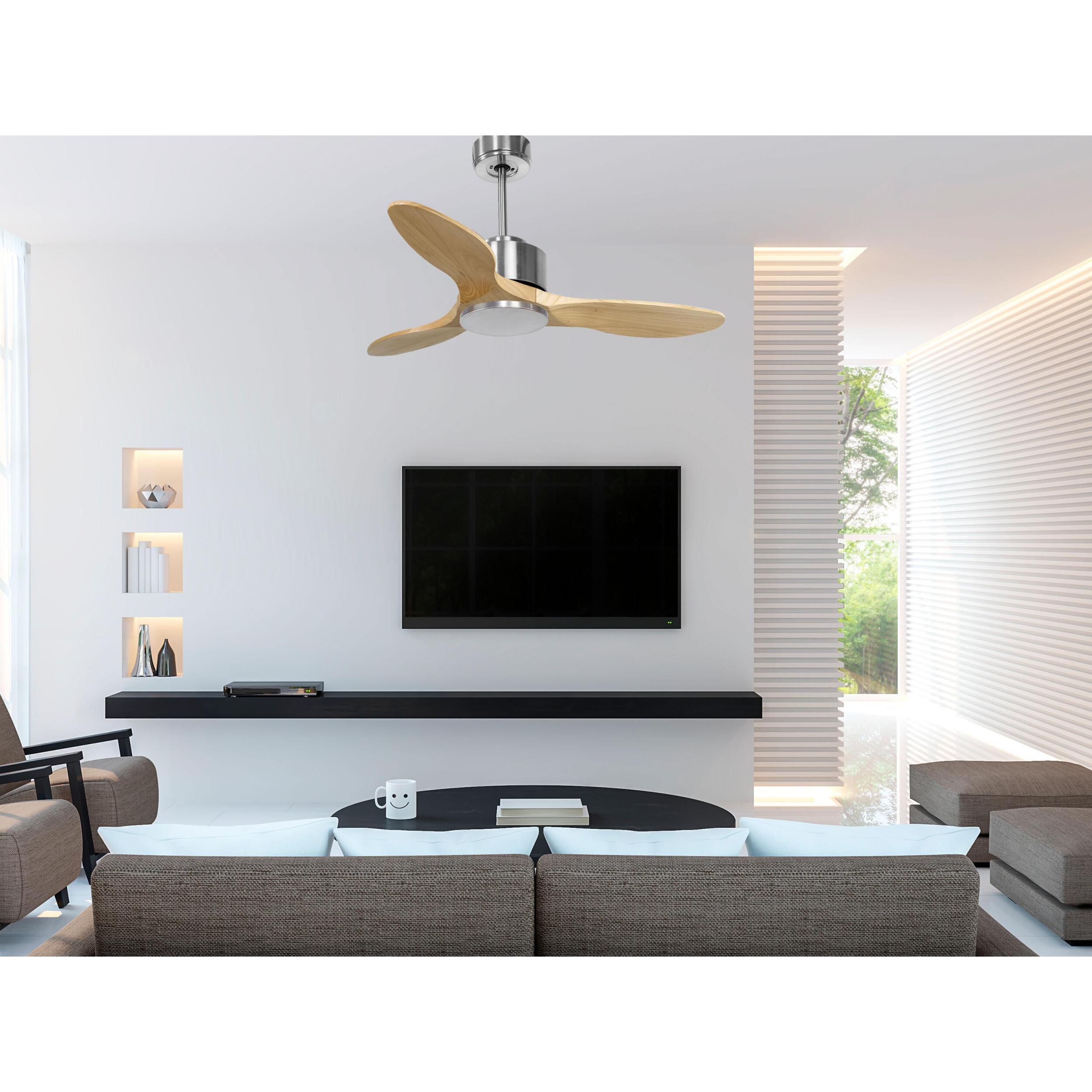 Ventilateur de plafond ø106 cm avec Wifi Réversible Hypersilence 40   W argent