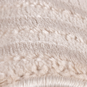 OIA - Tapis moderne à motif géométrique nuance ton sur ton Beige