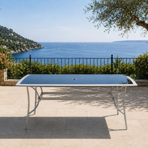 Table de jardin 150cm en aluminium gris DURHAM