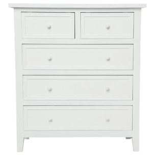 Chiffonnier "Charme" blanc 5 tiroirs