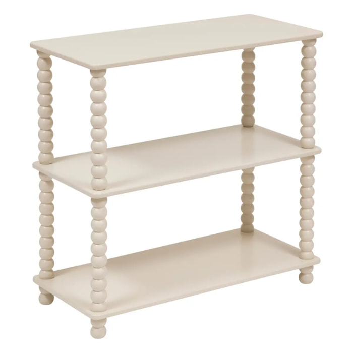Etagère 3 niveaux Chamlo ivoire 75x34cm