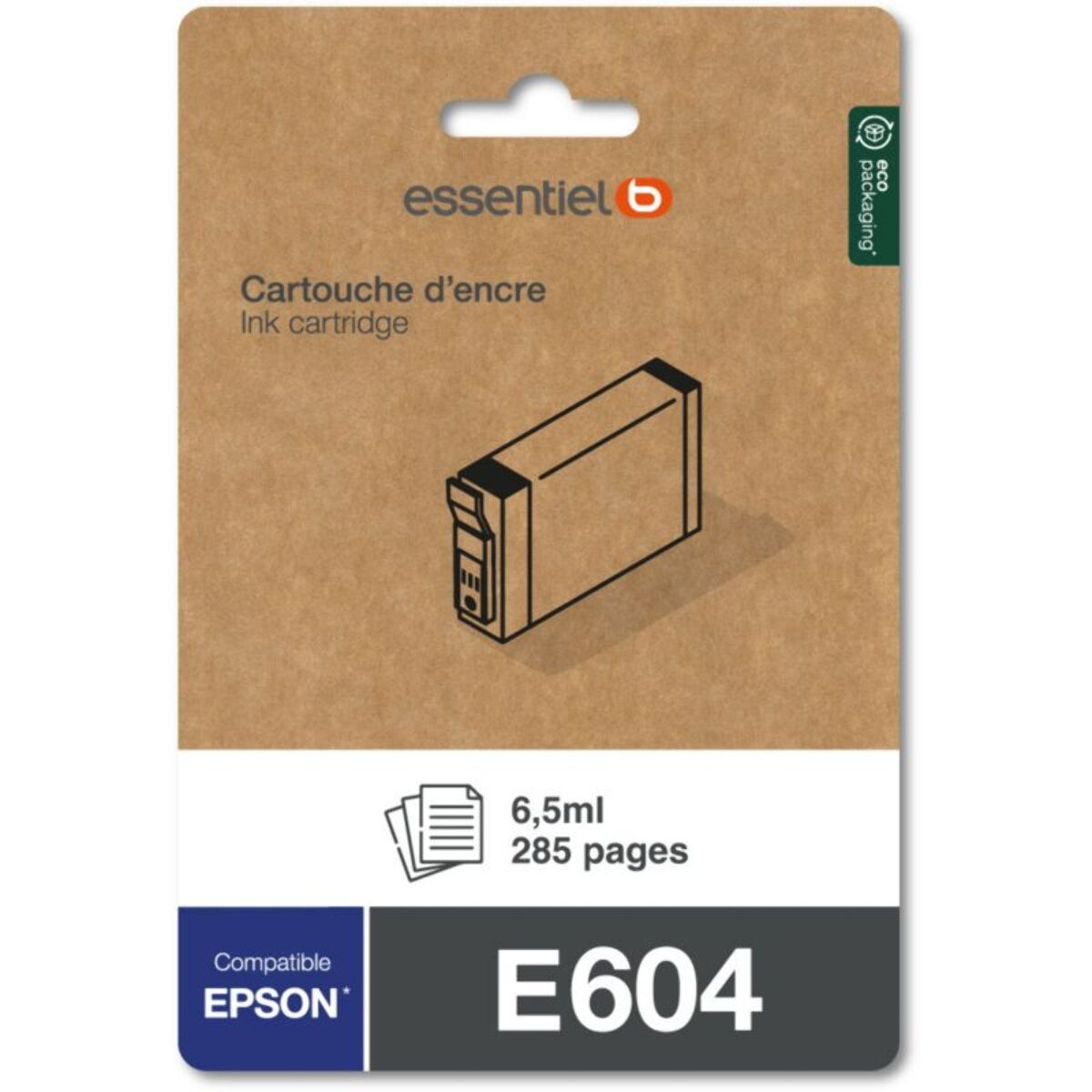 Cartouche d'encre ESSENTIELB E604 Noire
