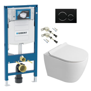 Duofix pack WC bâti-support + WC suspendu sans bride Ceramia PixL avec abattant SoftClose + plaque (GECEPXWT02-FR)