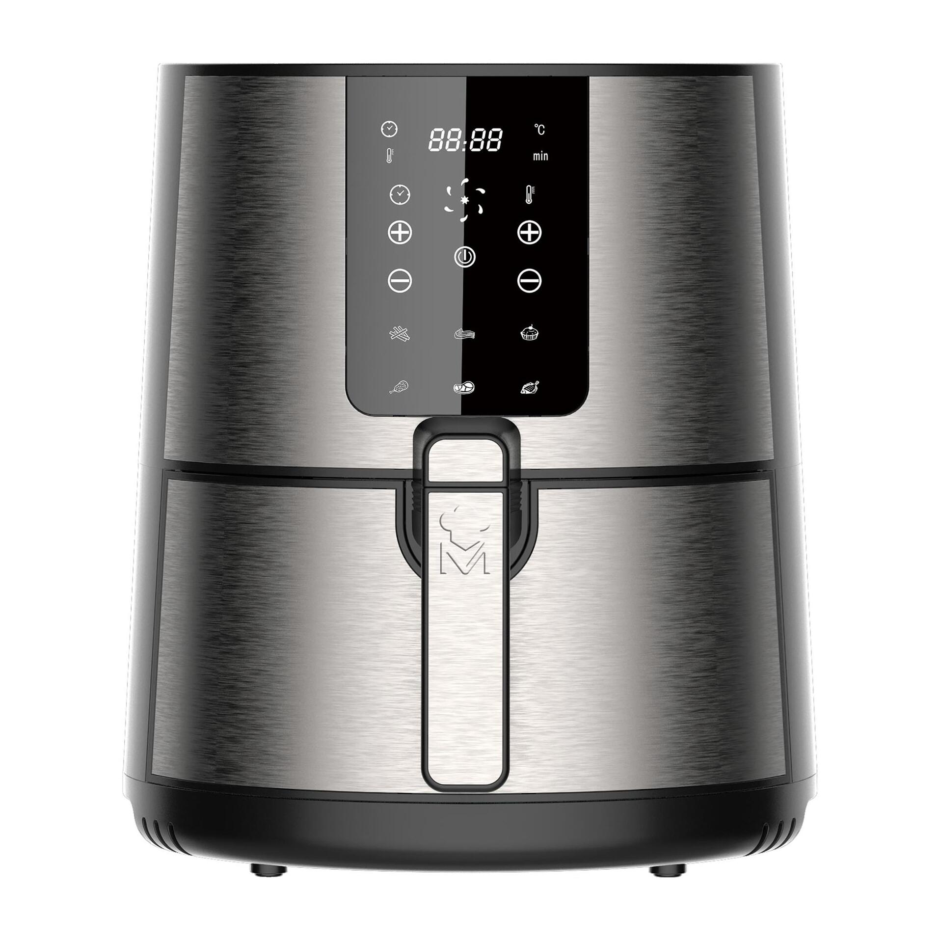 Freidora de aire rocket sin aceite de 3,6l y 1500w con pantalla led táctil y temperatura regulable masterpro