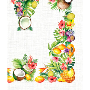 Tovaglia floreale lavabile 100% cotone TROPICAL