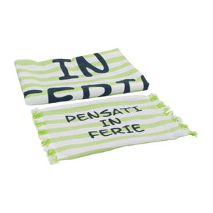 Telo Mare Fouta Con Frange Disegno Ferie
