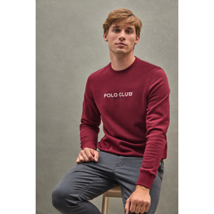 Sudadera granate de corte relajado Established 2012 Polo Club