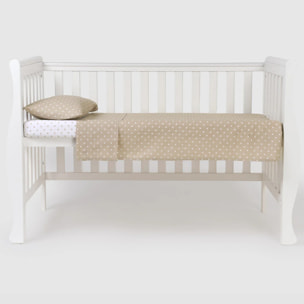 Juego sábanas cuna 100% algodón baby dots reversible
