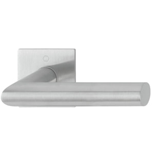 Paire de béquille sur rosace plate autocollante carrée Bec de cane Amsterdam HOPPE Inox F69 - 3478448