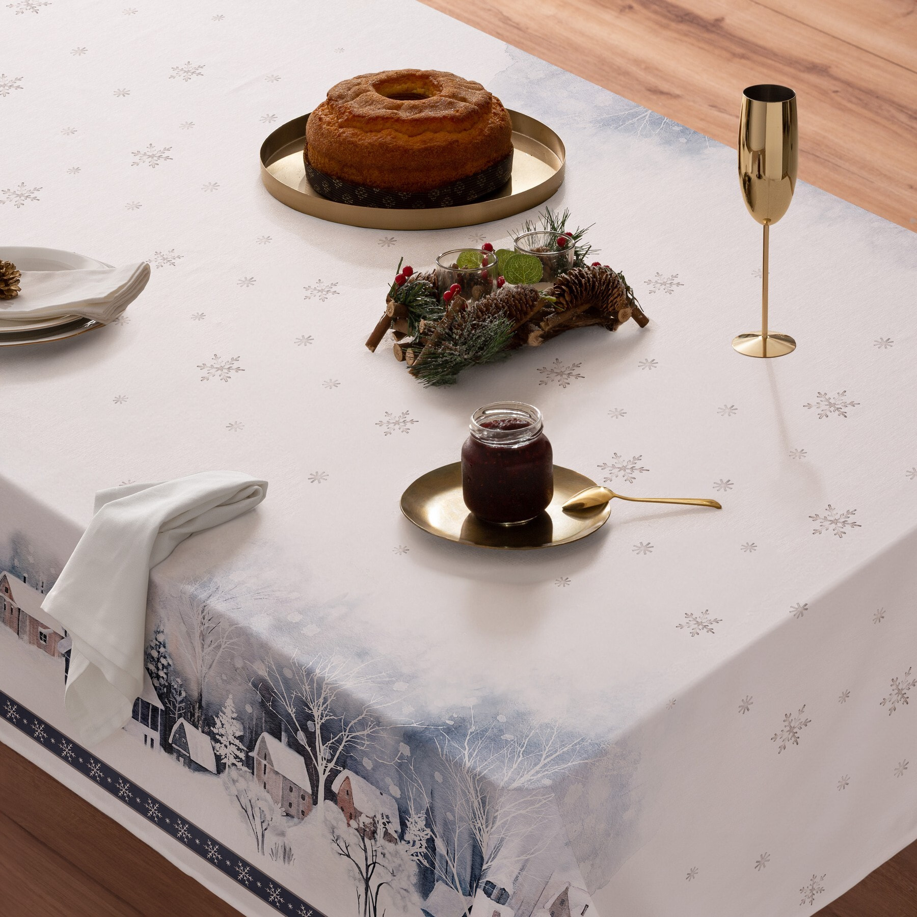 Mantel antimanchas OWEN AZUL