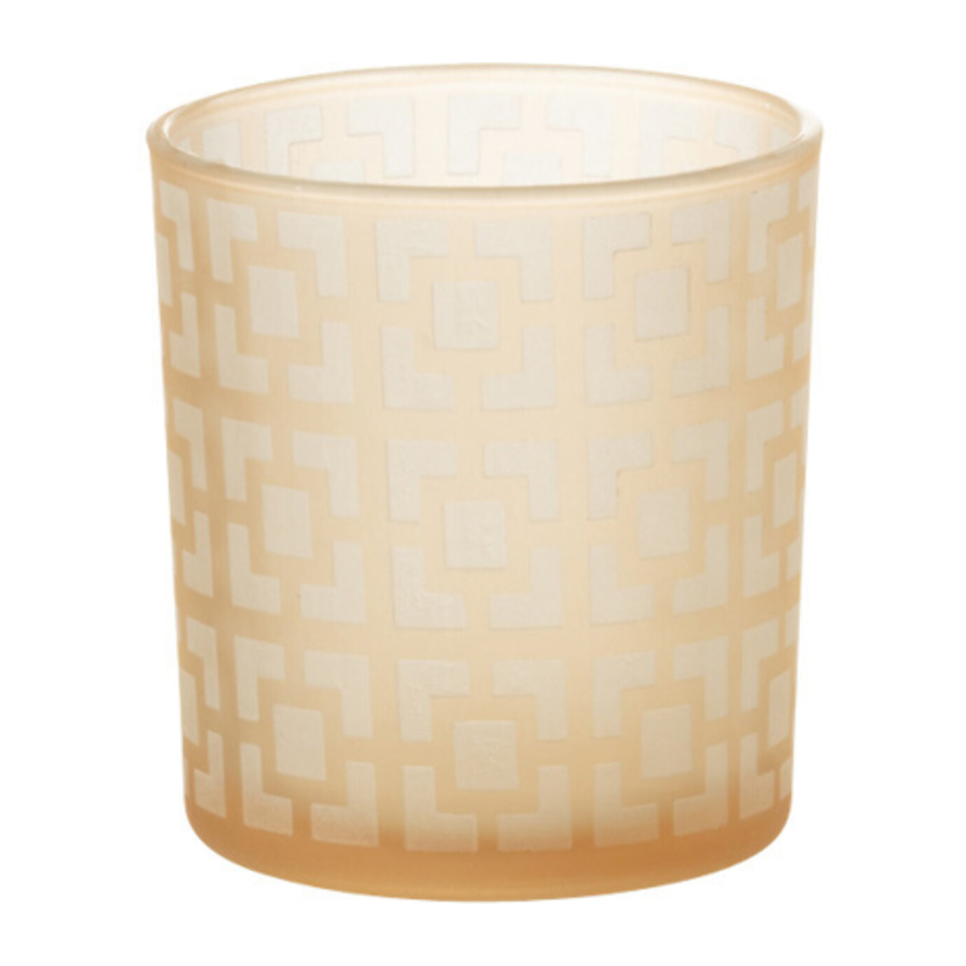 J-Line photophore Carres - verre - beige - small - 3 pcs