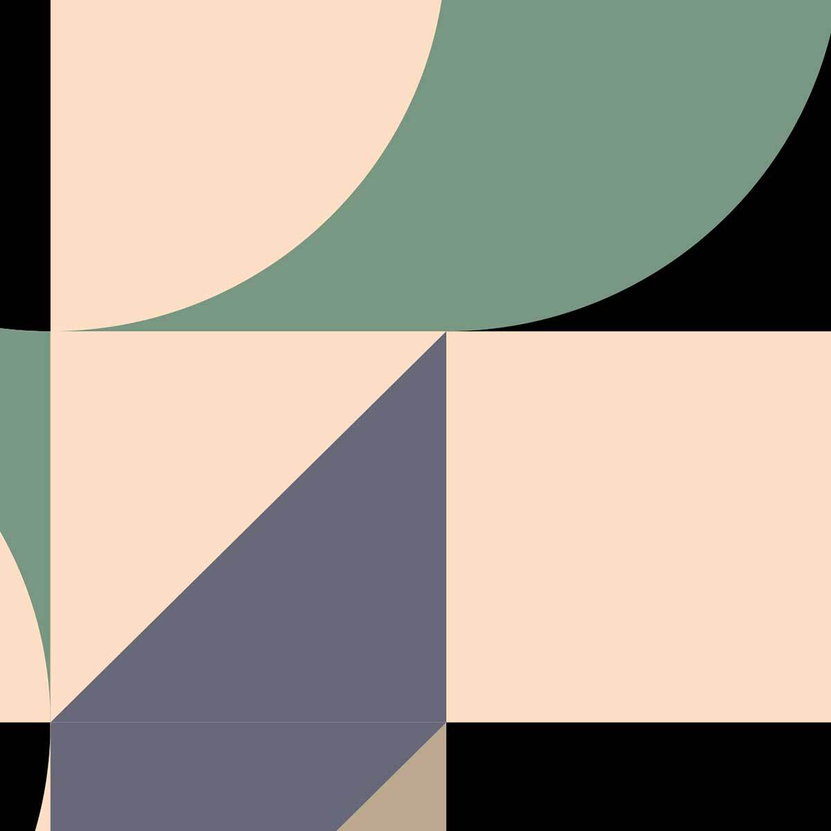 Tableau postmodernisme mosaïque géométrique moderne Toile imprimée