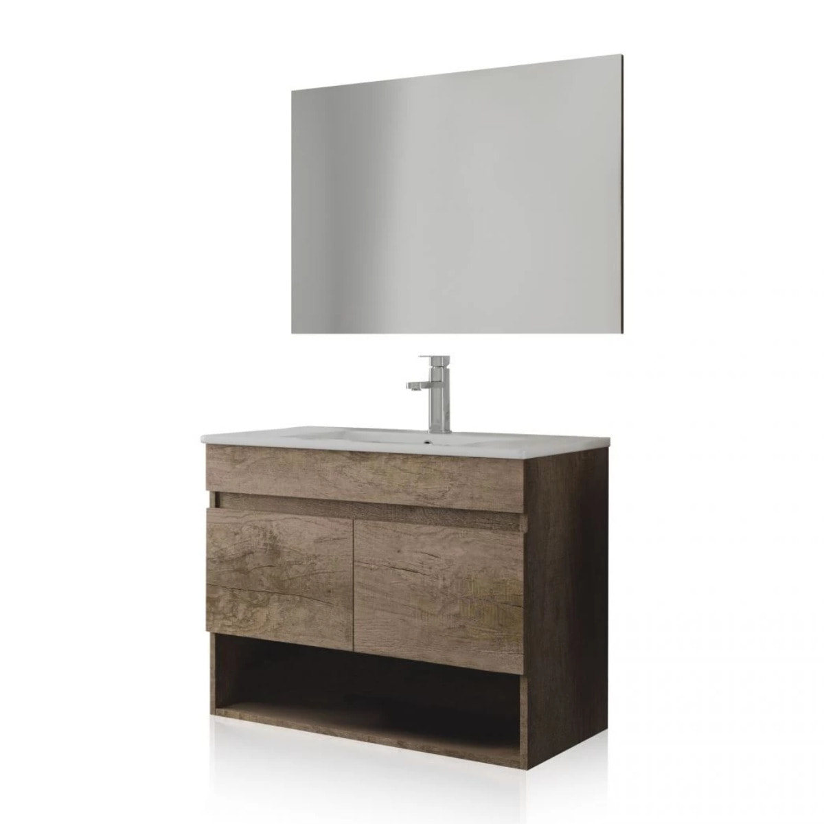 Pack de baño con lavabo de resina Thai Nordik