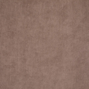 Chaise "Celeste" - velours côtelé - pieds imitation chêne - gris taupe