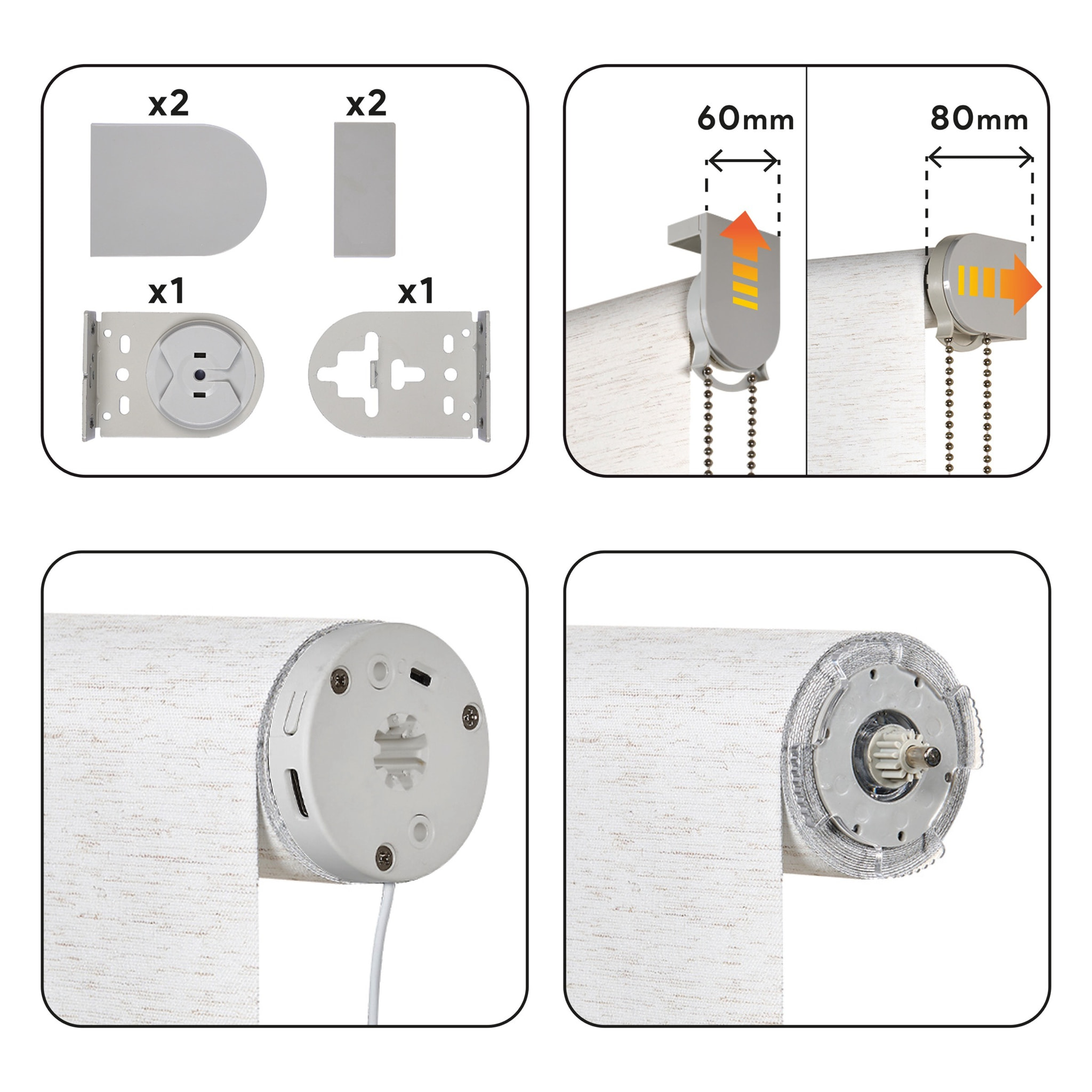 Estor motorizado BLACKOUT PRO Blanco-Lino