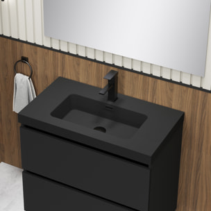 Conjunto de baño TURIN, Alday, 80 cm, Negro