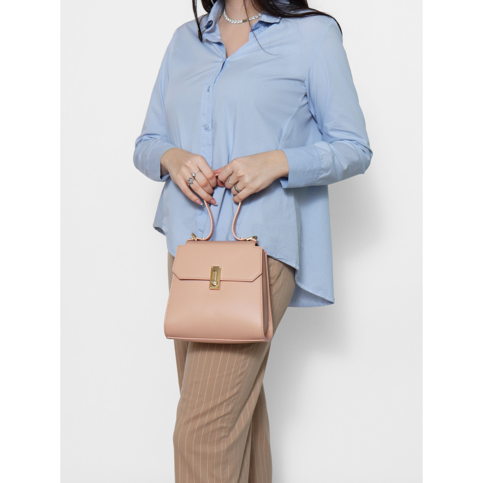 Borsa a mano da donna In Vera pelle Made in Italy 20x18x10 cm