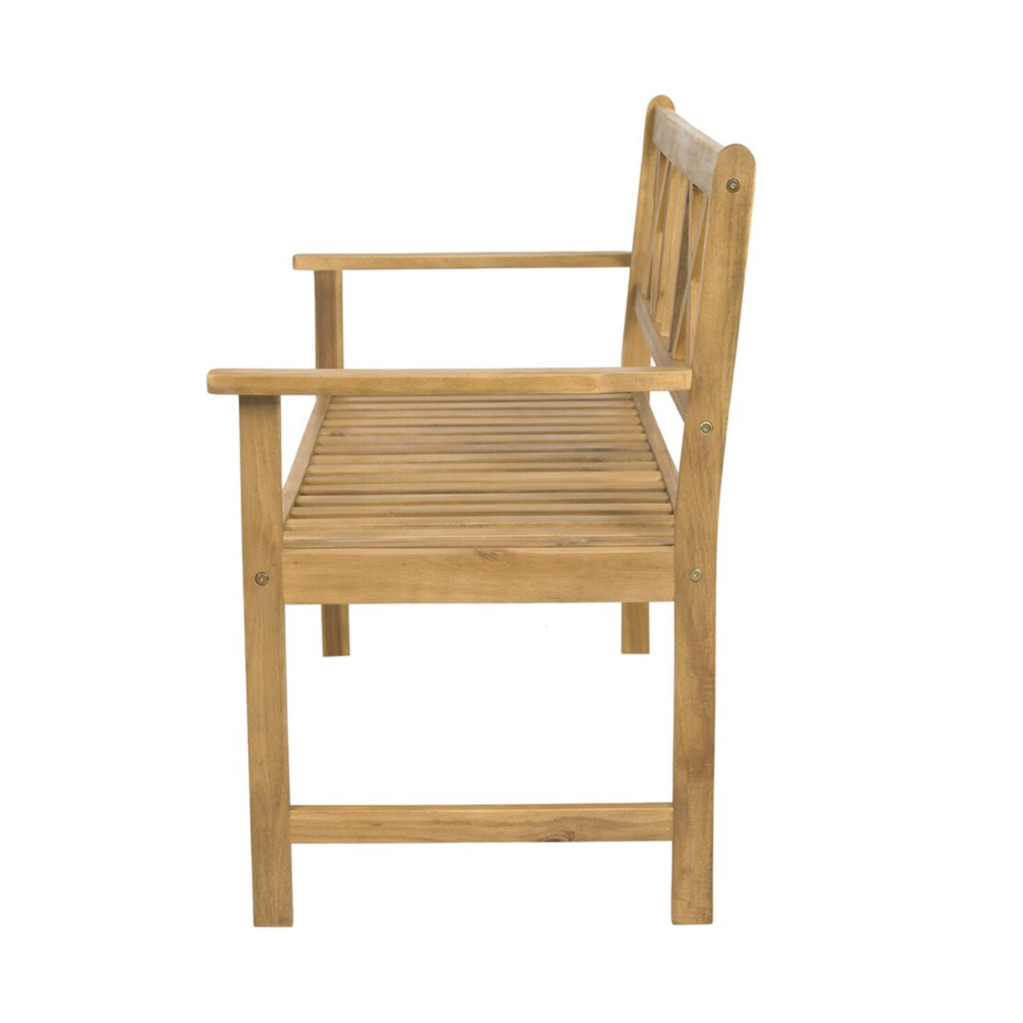 Banc de jardin en bois 120 cm "Surabaya" - 2 places - Marron