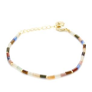 Pulsera de Turmalina Multicolor acabada en oro amarillo de 18K