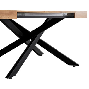 Table à manger extensible décor bois 4/8 personnes - ELENA