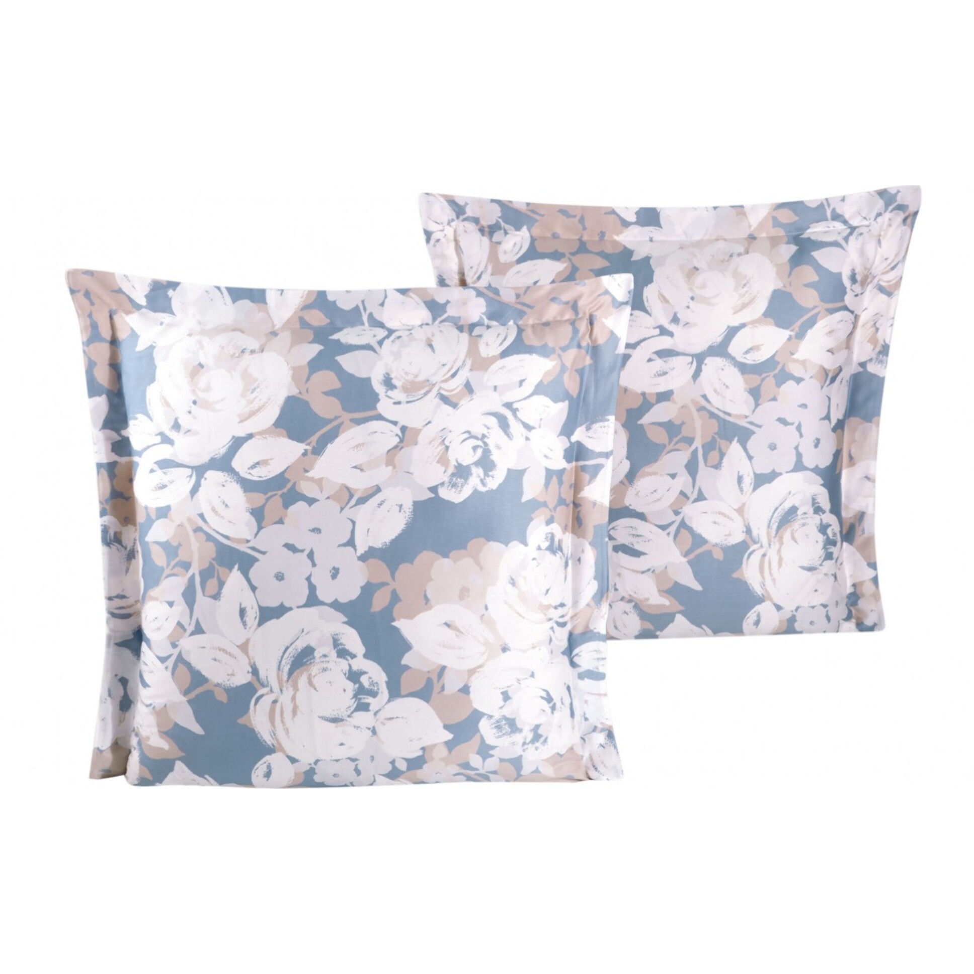 Lot de 2 Taies d'oreiller satin de coton imprimé