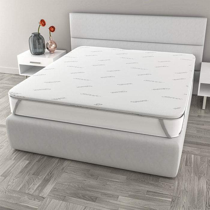 TOPPER VAULT CON FODERA SILVER MATRIMONIALE