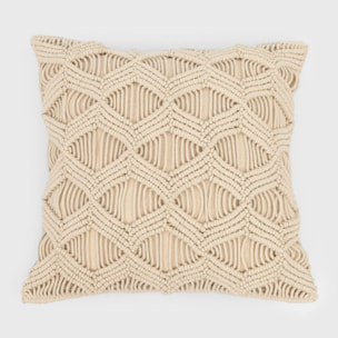 COJIN ALG MACRAME CHINI - FUNDA + RELLENO