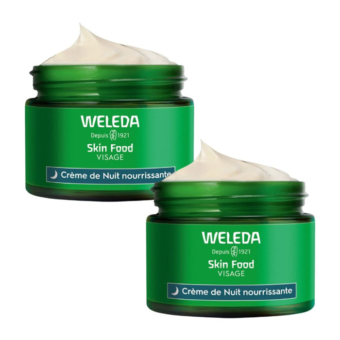 WELEDA -  Duo Skin Food Crème de Nuit nourrissante - 2*40ml