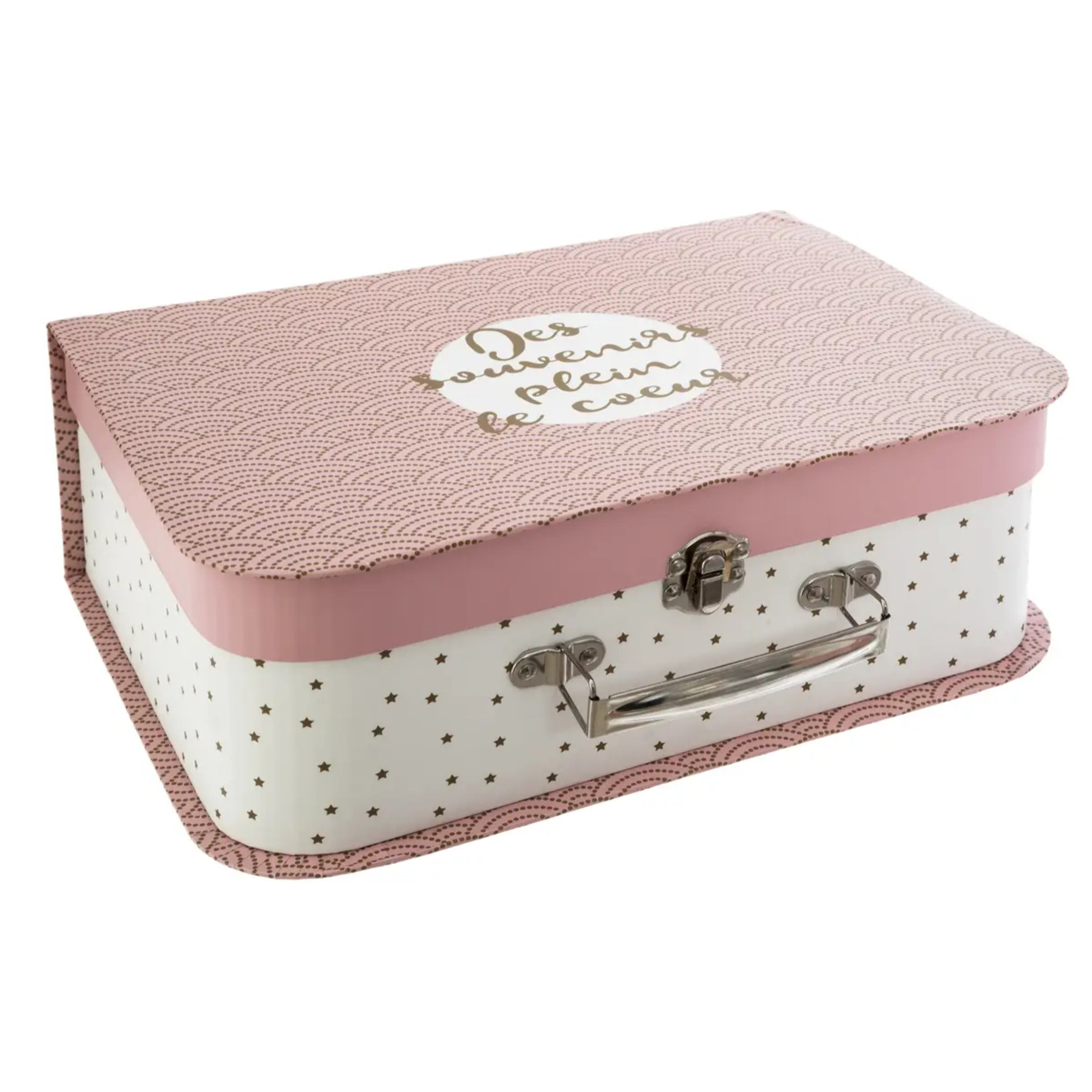 Set de 3 valisettes "Douceur" rose L24/27/30cm