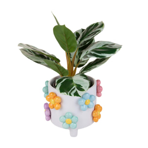 Vaso con fiori in rilievo - Pezzi 1 - Colore: Multicolore - Bianchi Dino