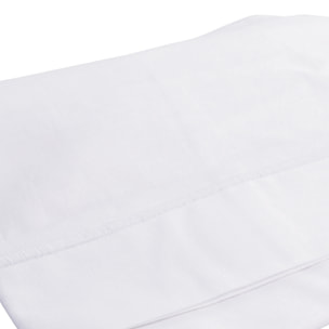 Drap plat avec point bourdon - Blanc