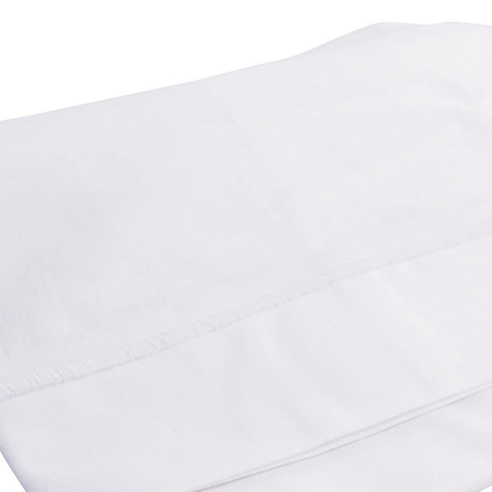 Drap plat avec point bourdon - Blanc