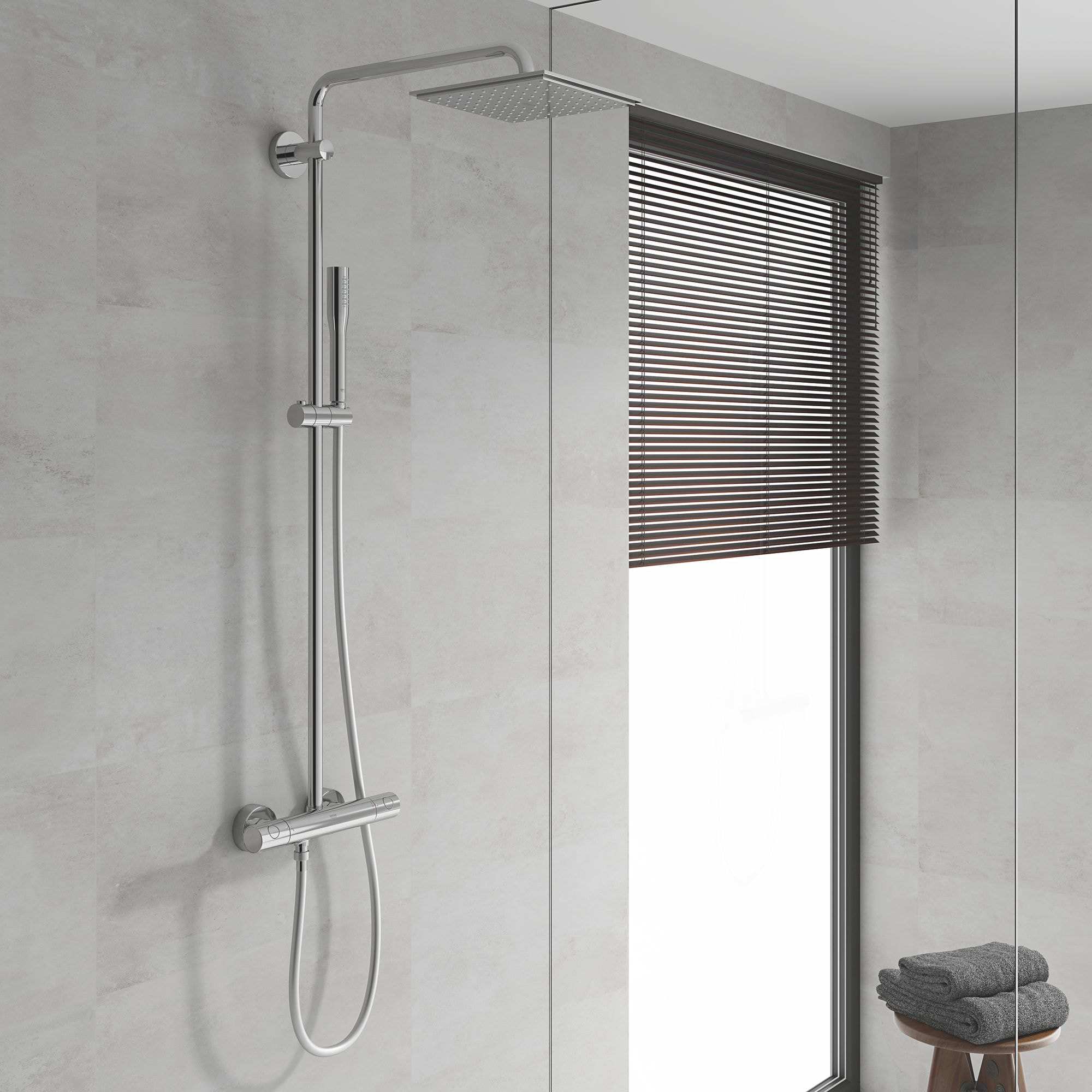 GROHE Vitalio Joy System 230 Colonne de douche avec mitigeur thermostatique Chromé