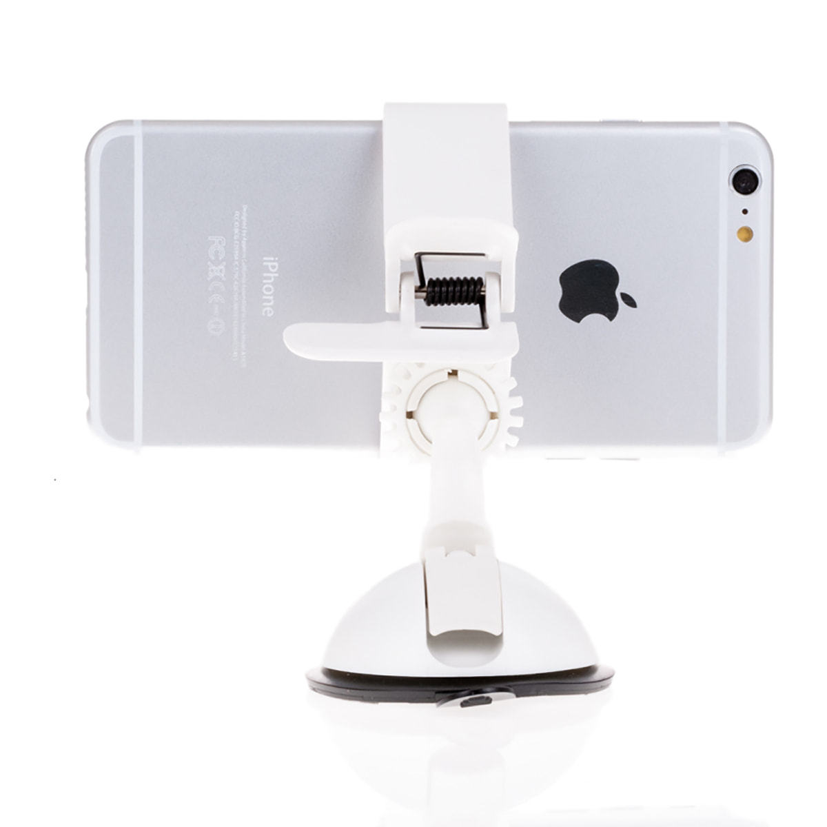 DAM Supporto da Auto a Ventosa con Morsetto Universale 10x7x12 Cm. Colore bianco