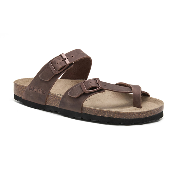 SANDALIA BABUNKERS MARRON
