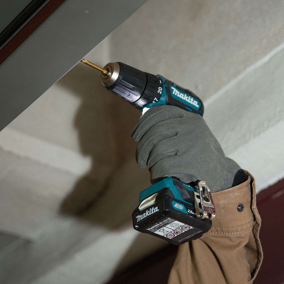 Taladro atornillador 12 V CXT Li-Ion 4 Ah Ø 10 mm MAKITA - 2 baterías, cargador, caja - DF332DSMJ