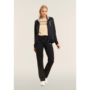 Tuta con zip e collo alto con interno animalier