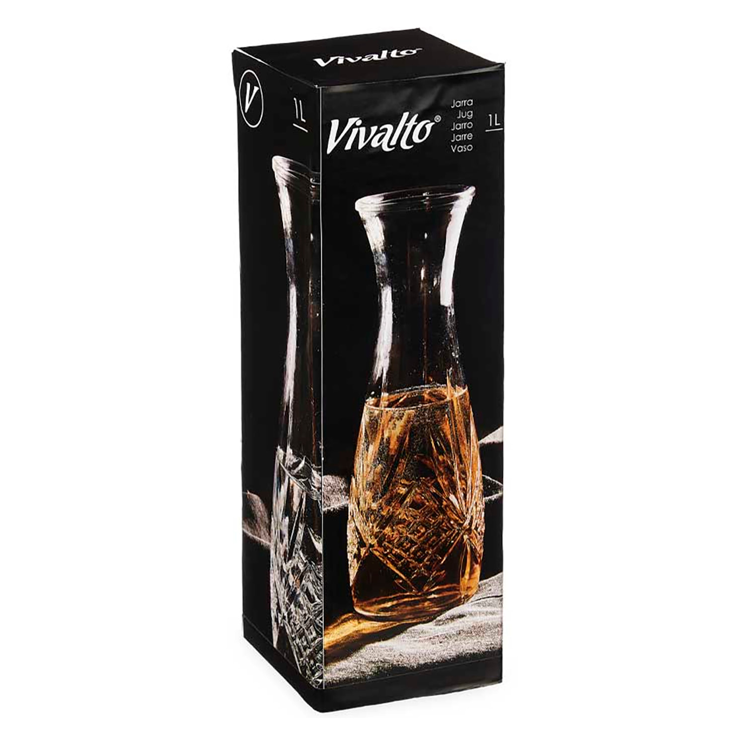 DAM BROCCA INTAGLIATA ROMBO SENZA MANICO 1000ML 10x10x28 Cm. Colore trasparente
