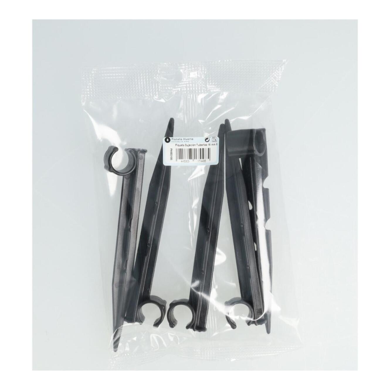 PLANETA HUERTO | Piqueta Sujeción Tuberías 16 mm 5 ud – Soporte Resistente para Mantener Tuberías en su Lugar