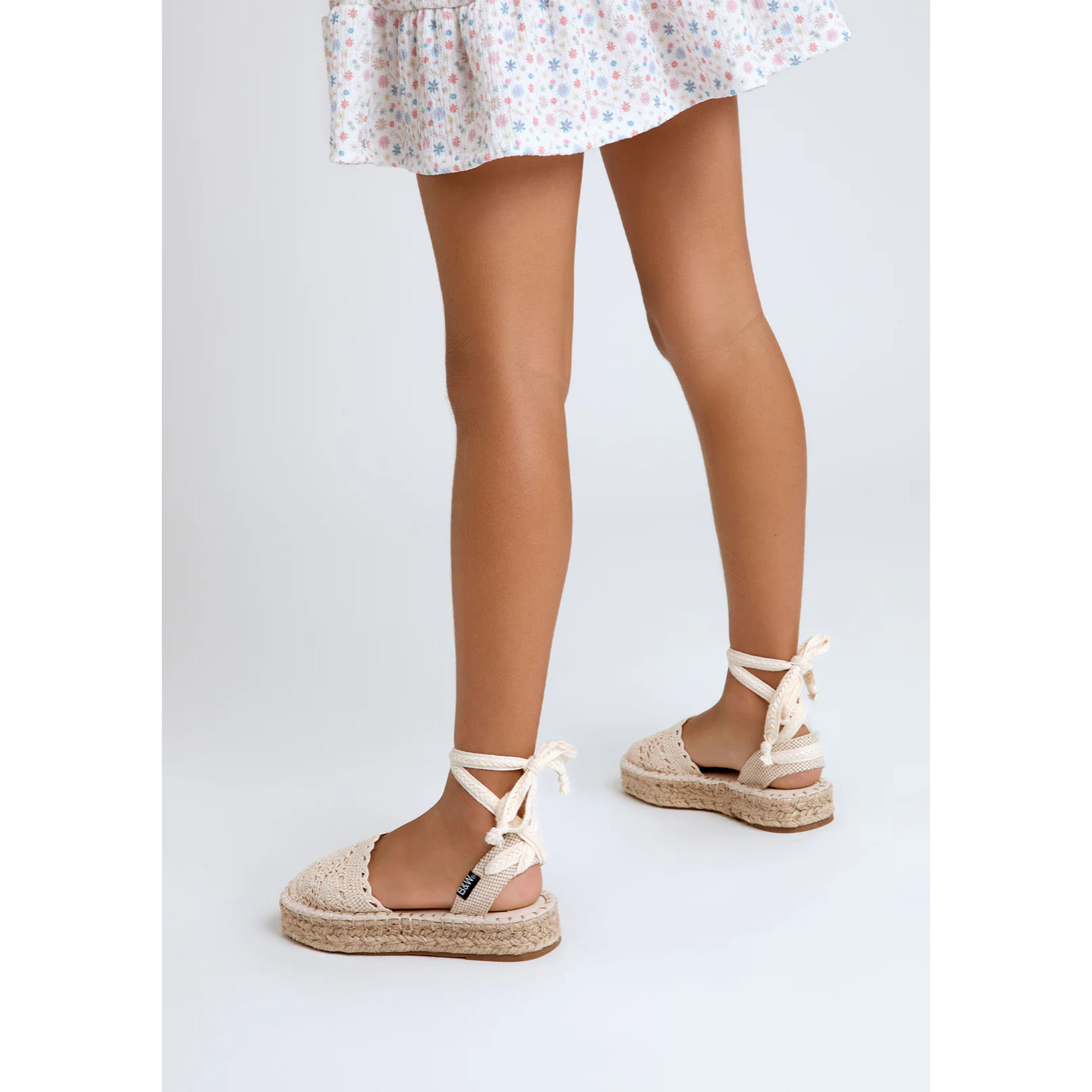 B&W Break&Walk - Sandali estivi in juta con zeppa per donna e bambina