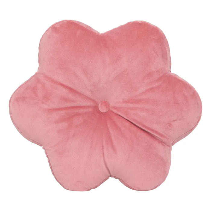 Coussin fleur "Amelia" rose D38cm